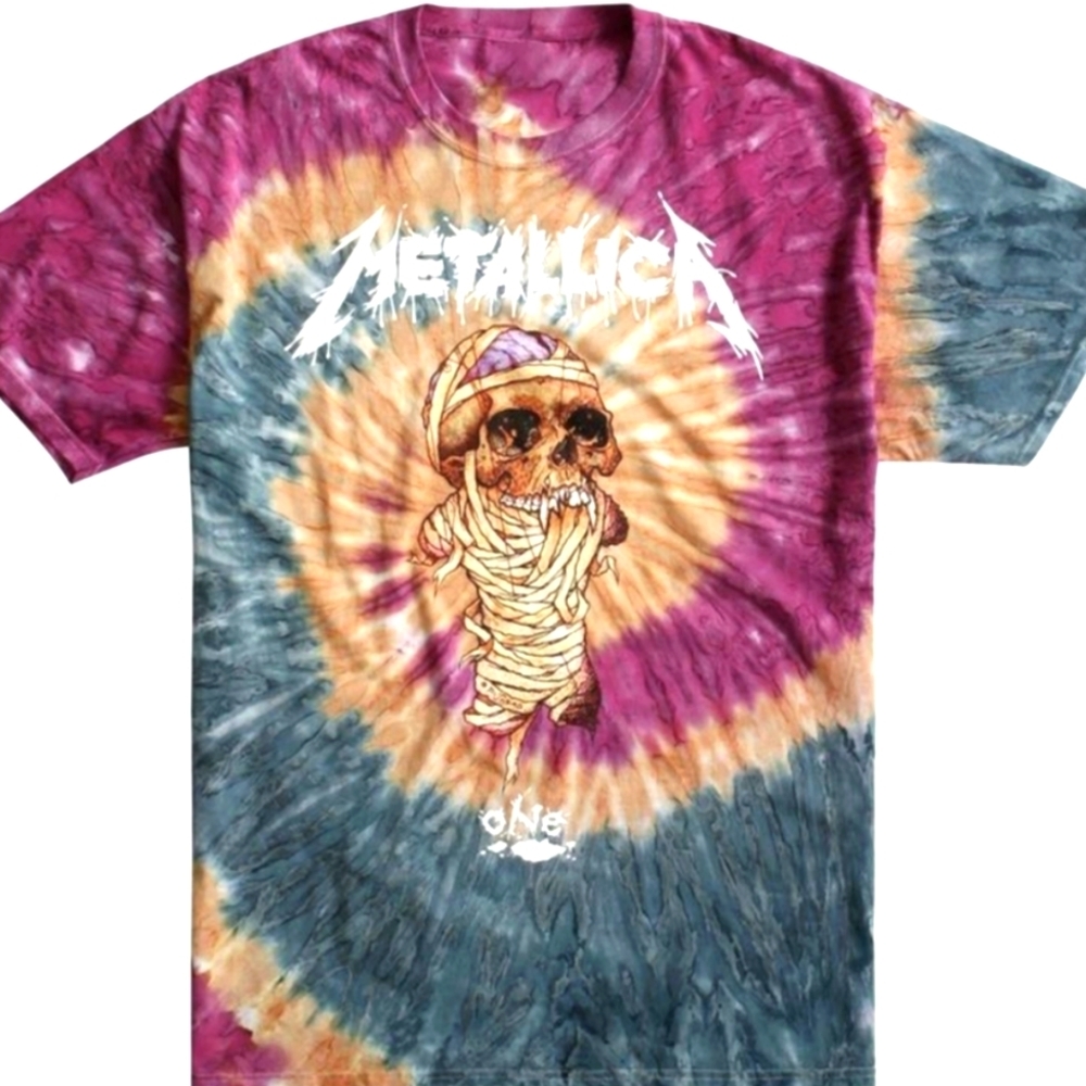 Metallica One tie dye graphic tee